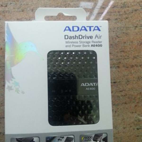 90% new ADATA DashDrive Air AE400 (無線讀卡行動電源，5000mAh 電量，可替手機充...