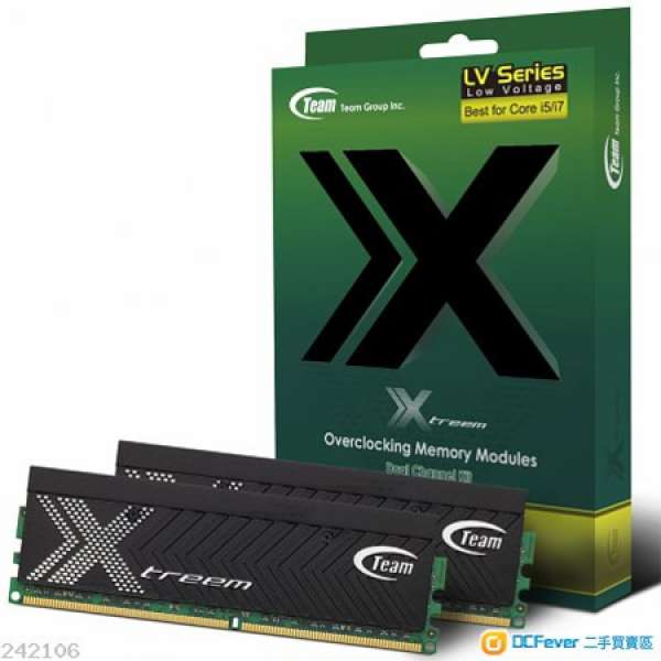 Team Xtreem LV DDR3 2000 4GB KIT (2 x 2GB) CL9-9-9-24 (1.65V)