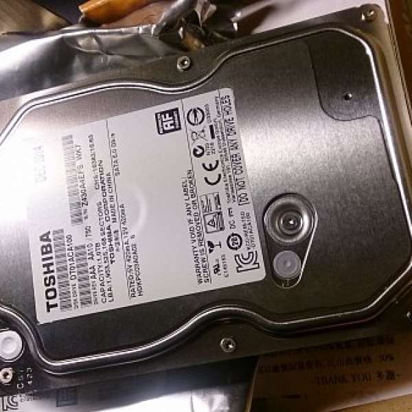 TOSHIBA DT01ACA100 1TB HDD 3.5