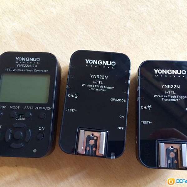 95% new 永諾 Yongnuo YN622N 熌光燈引閃 Flash Trigger + 2 Receivers for Nikon