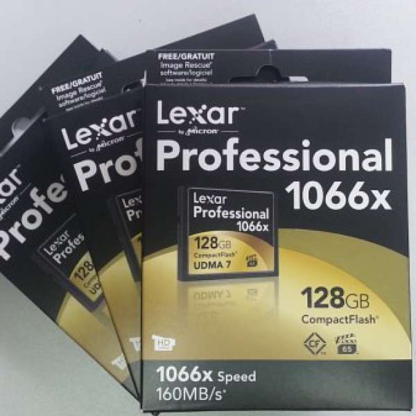 Lexar 1066x CF 128gb read 160MB/s write 155MB/s