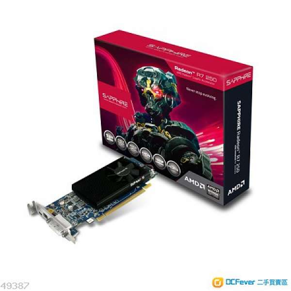 99% 新 Sapphire AMD R7 250 1GB GDDR5 Low Profile 128 bit  顯示卡