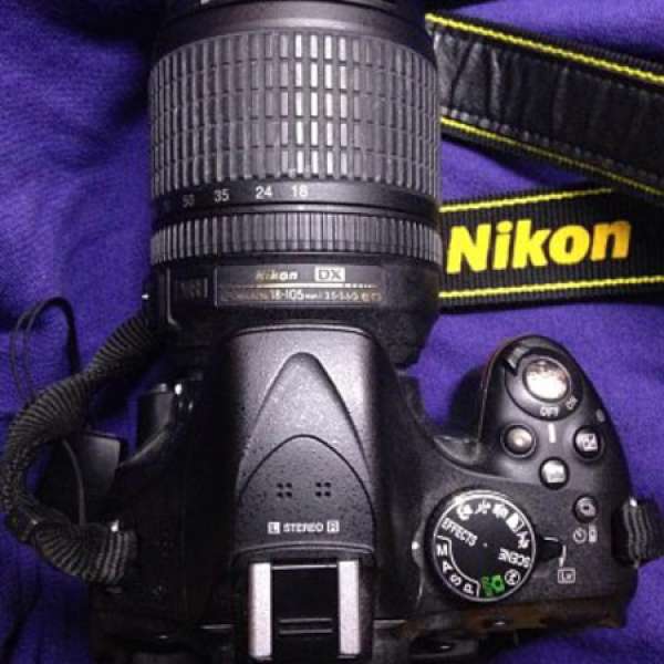 95%新  全套 Nikon D5200 18-105 VR Kit + 連埋 wu-1a 可wifi send相影相