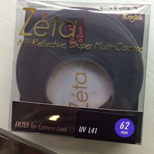 100% 全新 Kenko Zeta UV L41 (W) 62mm 濾鏡 filter