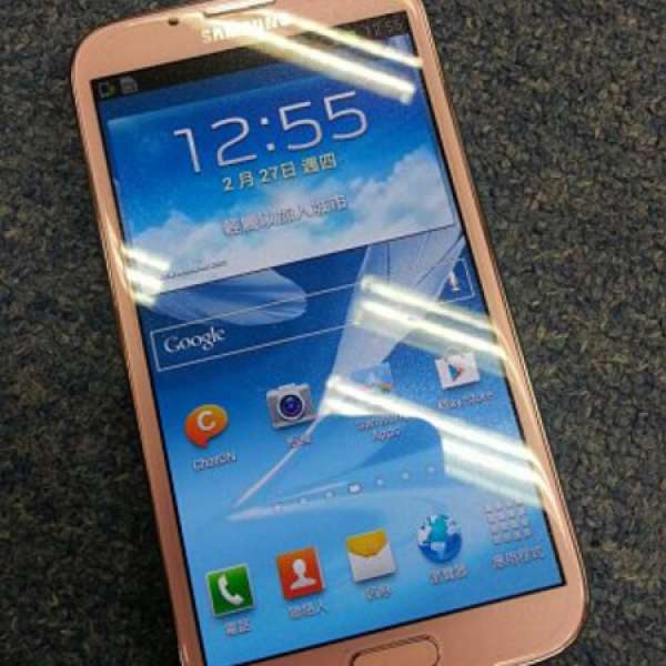 95%new 行貨粉紅色Samsung GALAXY Note 2 LTE N7105