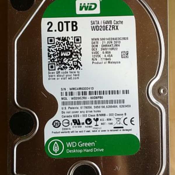 WD 2TB Hard disk (WD20EZRX)