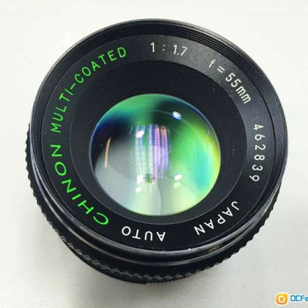 【M42】富岡製 智龍 Chinon green Multi-coated 55mm 1.7