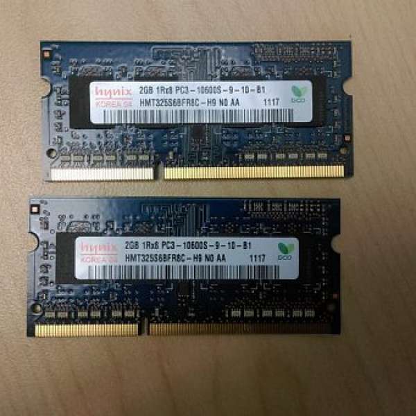 SODIMM DDR3-1333Mhz 2GB x 2(=4GB) Hynix Korea