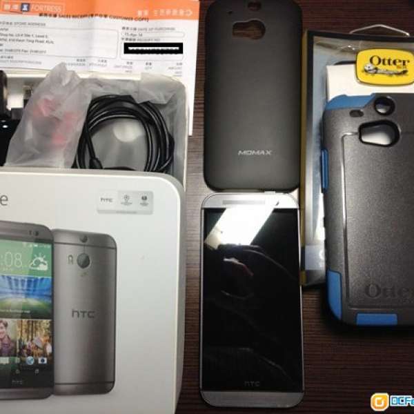 HTC M8 灰色, 90%新, 有單, 有保, 有盒