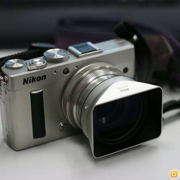 銀色 Nikon Coolpix A 跟原廠遮光罩行貨 (Not GR, RX-100, G1x)