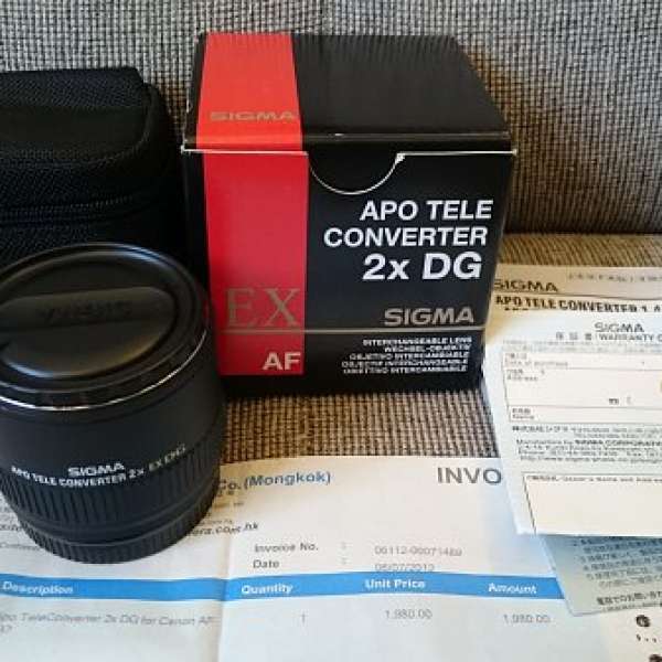 Sigma APO TELE CONVERTER 2X DG EX  FOR AF CANON Mount 增距鏡( 不是a7 )