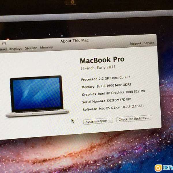 MacBook Pro 15吋 2011年版 2.2 GHz Intel Core i7