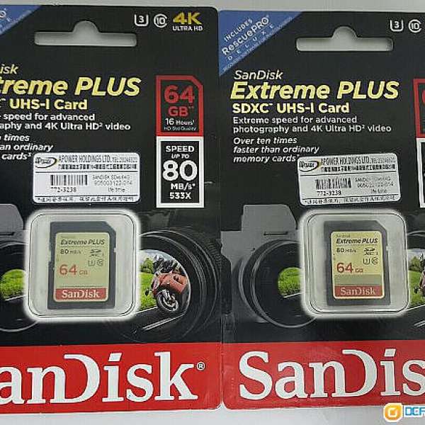 全新SanDisk EXTREME SDXC 64GB C10 U3 80MB/s micro sd wifi iphone