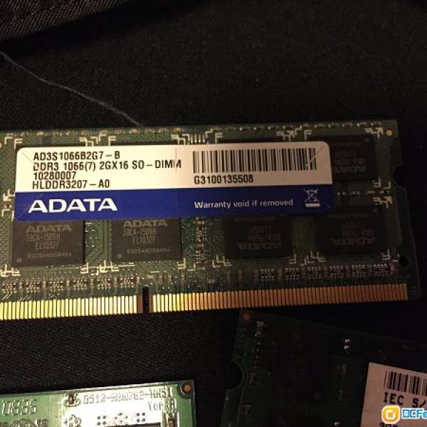 DDR3 1066 noteboom ram 2GB