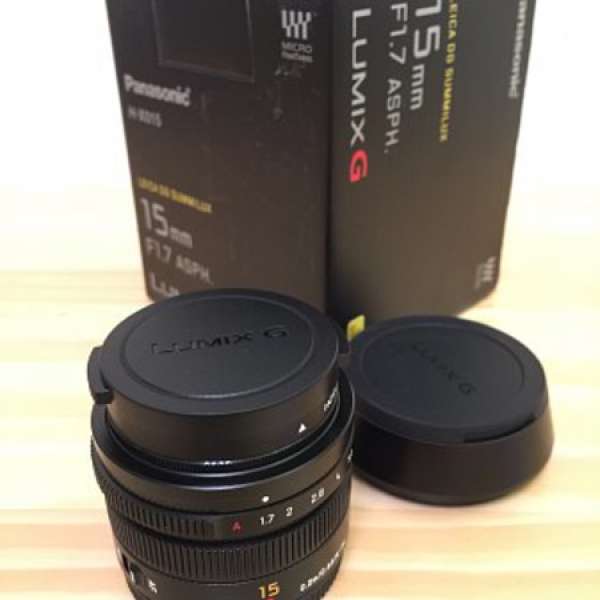 99%新 Panasonic Leica DG Summilux 15mm f1.7 (黑色)