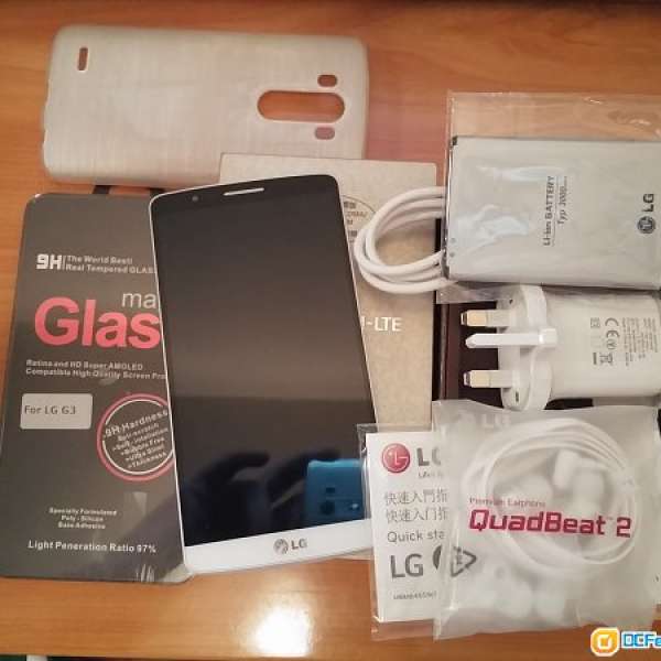 99%新港行,LG G3珍珠白,32G,DUAL D858國際版双咭