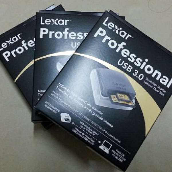 Lexar Professional USB 3.0 Dual Card Reader CF SD 全新