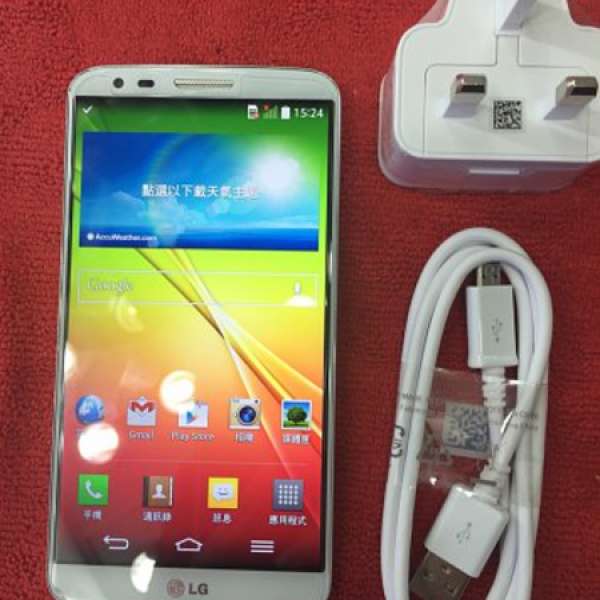 95% NEW LG G2(4G-LTE) 32GB 白色 香港行貨,有配件