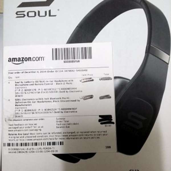 100%未開封 美國入口 SOUL Electronics sv3blk Volt Bluetooth 高清HIFI 線控 耳機 ...