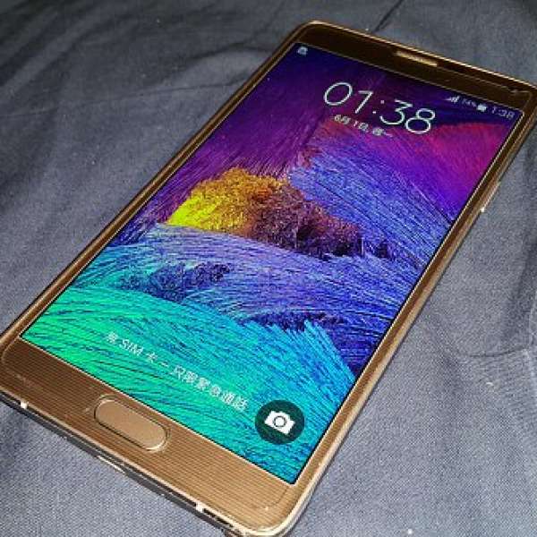 Samsung Galaxy Note 4 N910u金色 4G 32gb 行貨 90%新