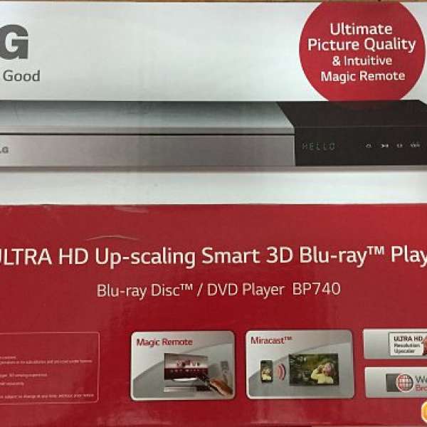 LG SMART 3D BLU-RAY藍光碟機 LG BP740 全新！