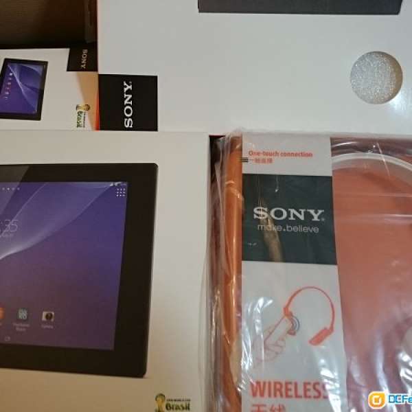 99%新Sony Xperia Z2 Tablet 16G Wifi黑+全新Sony藍牙耳筒+専用保護套（白）+保護贴...