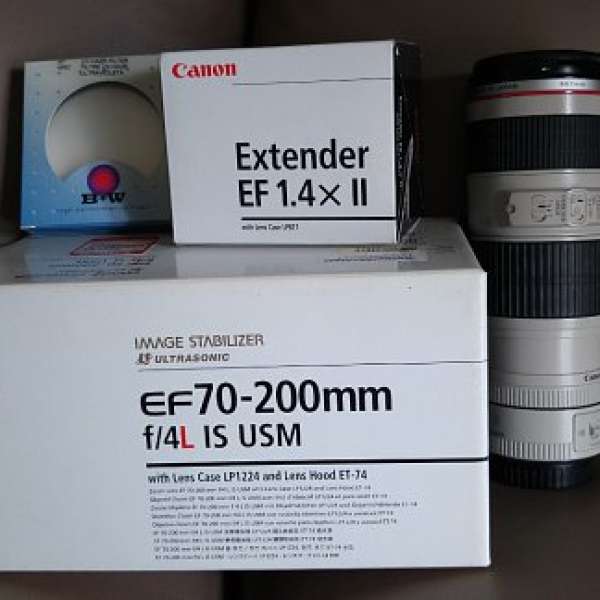 95% 新 Canon EF 70-200mm f/4.0 L IS USM 連 EF 1.4X II Extender