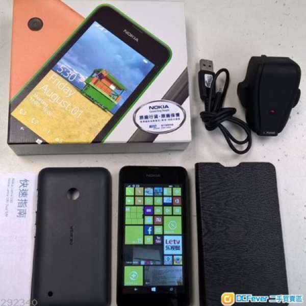 90%新 Nokia Lumia 530 黑色機身行貨 雙咭雙待win 8.1