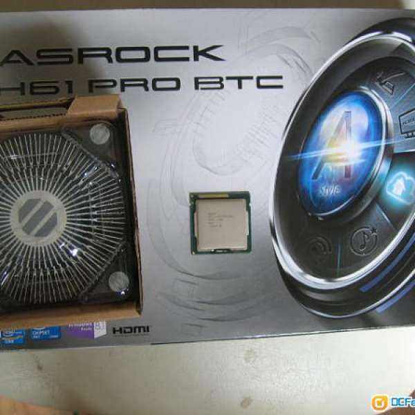 全新有保行貨ALTECHAsrock H61 Pro BTC Socket1155底板+G465 CPU
