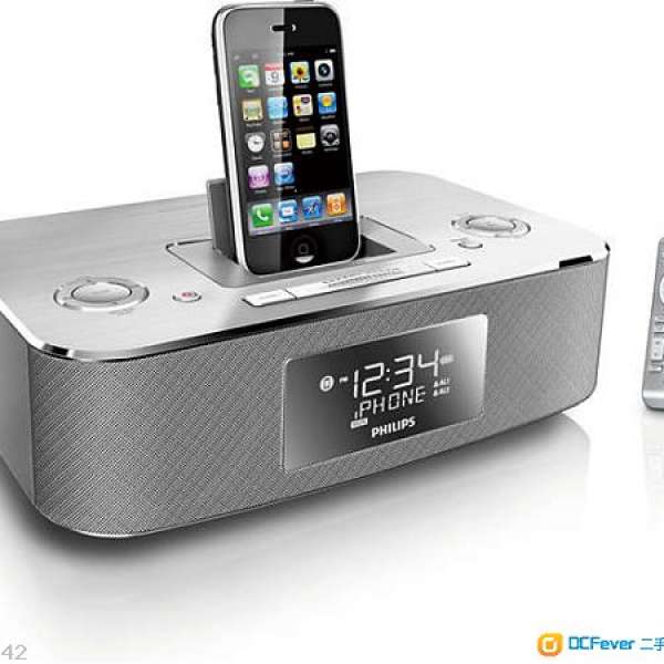 Phillips iPhone/iPod/iPad 揚聲器連鬧鐘收音機 Docking Speaker