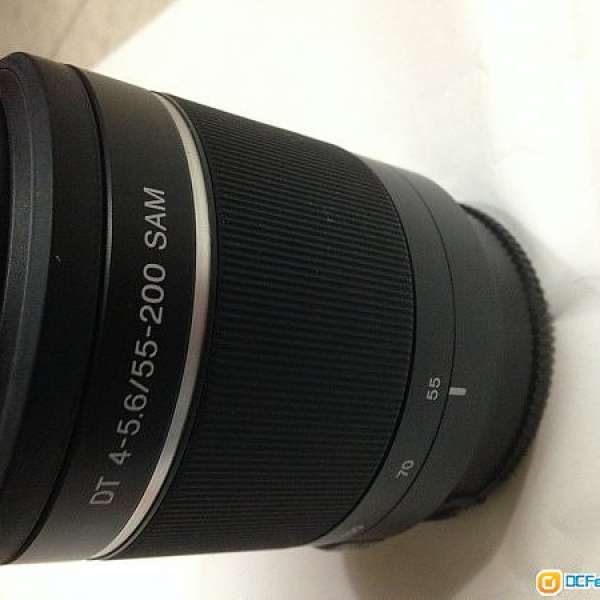 Sony SAL DT 55-200 for A-mount 淨鏡連 filter 原裝前後蓋