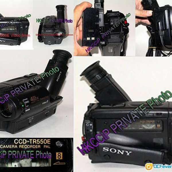 今曰拍賣 SONY CCD-TR550E PAL 制式 Video-8mm 手提攝錄機一部。