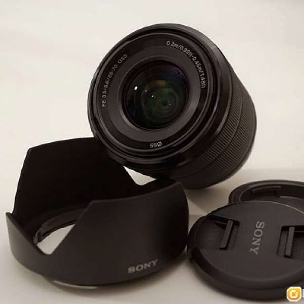 Sony FE 28-70mm F3.5-5.6 OSS kit lens (3/2016 跟 A7 II買，行貨1年保用)