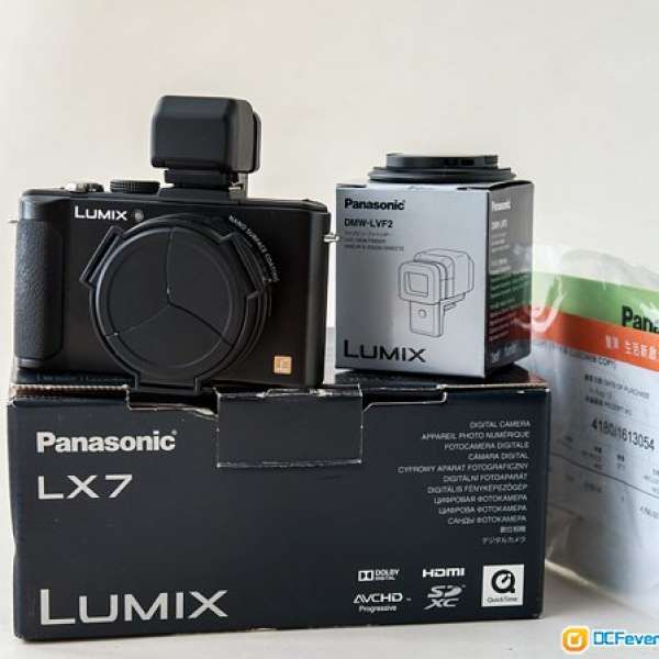 90% New Panasonic Lumix DMC-LX7 + DMW-LVF2