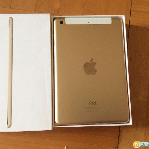 出售95%新 iPad mini3/ 16g wifi+ 4g 金色