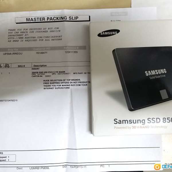 全新美水 未開封 Samsung 850 EVO 250GB SSD 3D V-NAND
