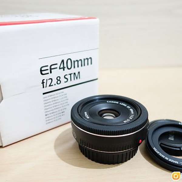 90% new Canon 40 F2.8 STM with hood