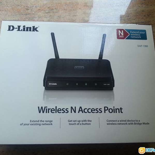 99.9% new D-Link DAP-1360 (多功能無線基地台:無線網路/.無線訊號延伸模式/ 無線...
