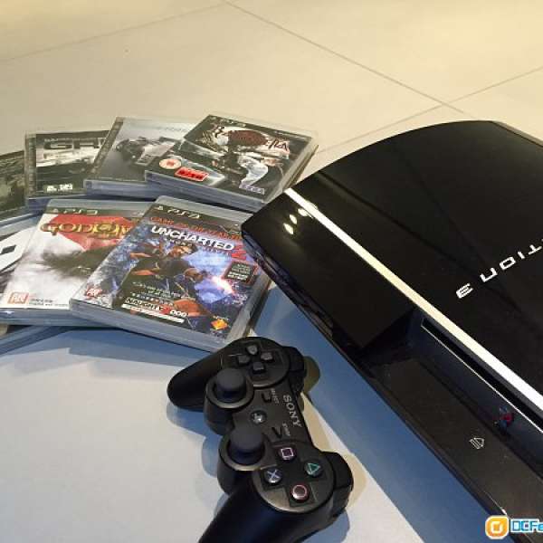 Sony PS3 黑色厚機 40G (CECHG12) + 7隻正版Games