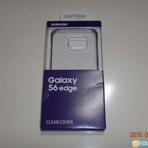 全新未開封Samsung三星 Galaxy S6 Edge 原廠 金色邊 透明保護殼Clear Cover