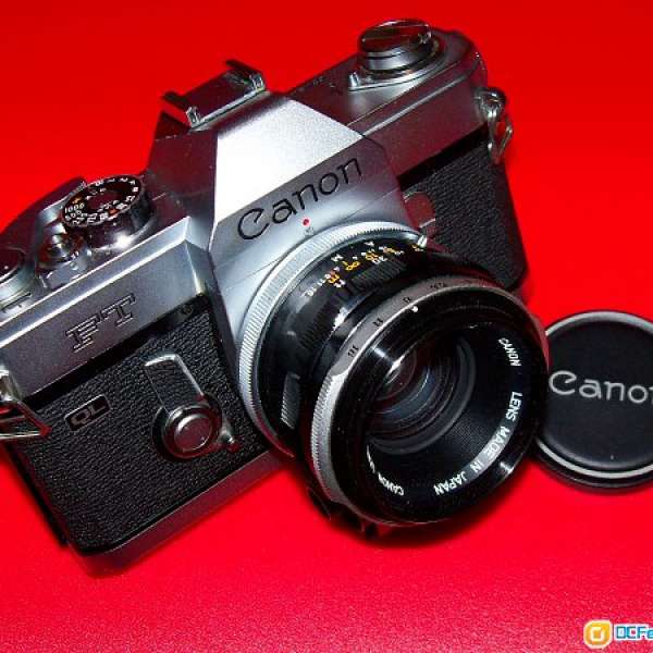 平售新淨CANON FT 銀克色全機械菲林机+CANON FL 50/1.8  手動鏡**450**