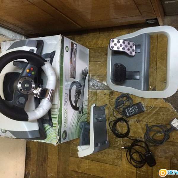 XBOX360 配件 Wreless Racing Wheel 無線賽車方向盤 (PC可用)