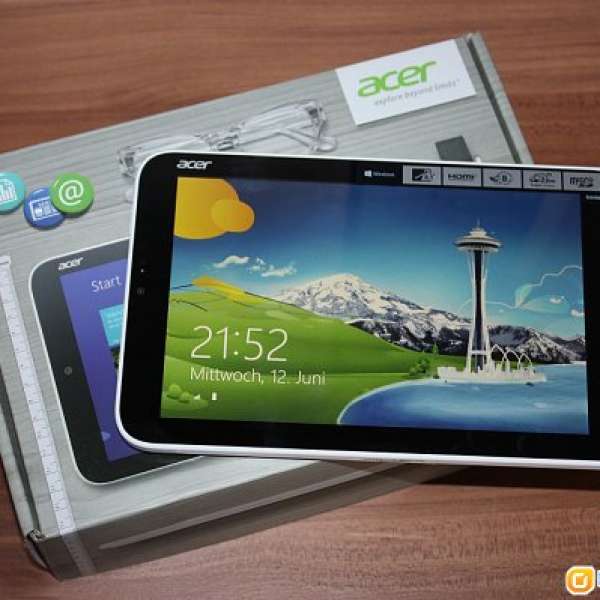 Acer Iconia Tab W3 Windows 8吋平板 64G SSD 2G RAM intel 2C4T