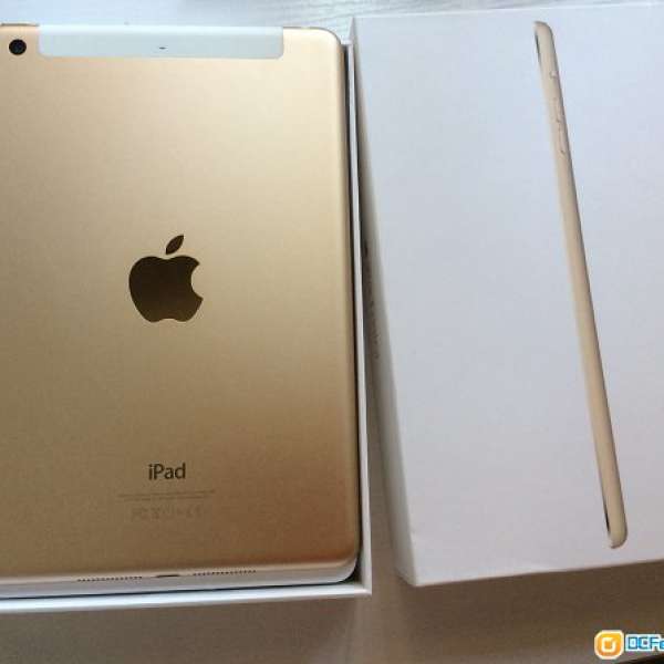 出售 九成新以上iPad mini3 /64g 4g+wifi 金色