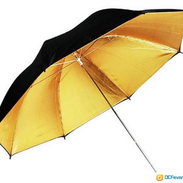 兩把影樓傘 + 燈腳 3樣野共售$200 Studio Umbrella (黑/金 , 白) + Light Stand (不...