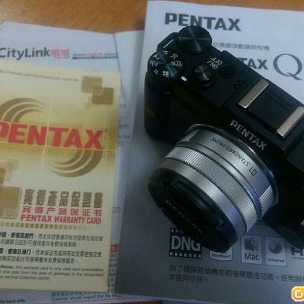 新淨有保養Pentax Q 黑色 連 Pentax Q 01 8.5mm F1.9