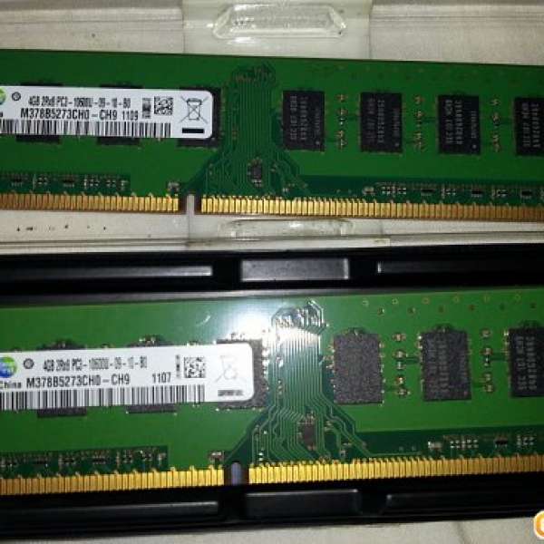 DDR 3 4G 雙面RAM 兩條
