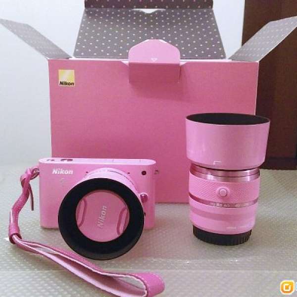 Nikon  J1 ＊＊小有＊＊粉紅色Pink  雙鏡套裝 90%New