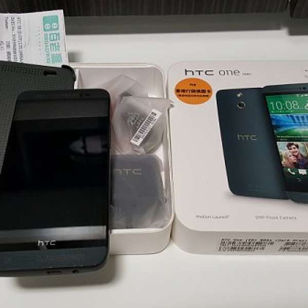 85% 新 HTC E8 full set 連原裝 dot view cover