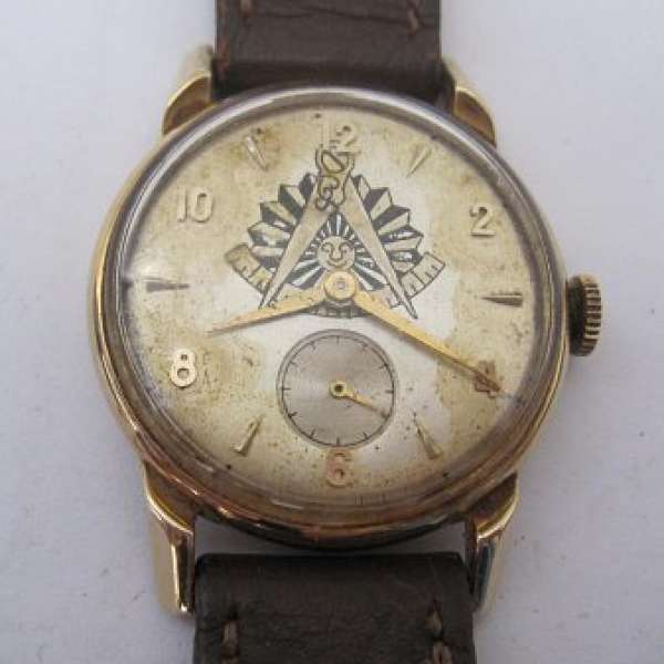 Hamilton Freemasonry solid gold watch 咸美頓金錶